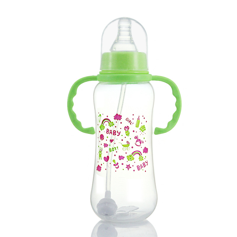 【Bayar Di Tempat】280ml Botol Plastik Bayi Baru Lahir Standar Mulut Pp