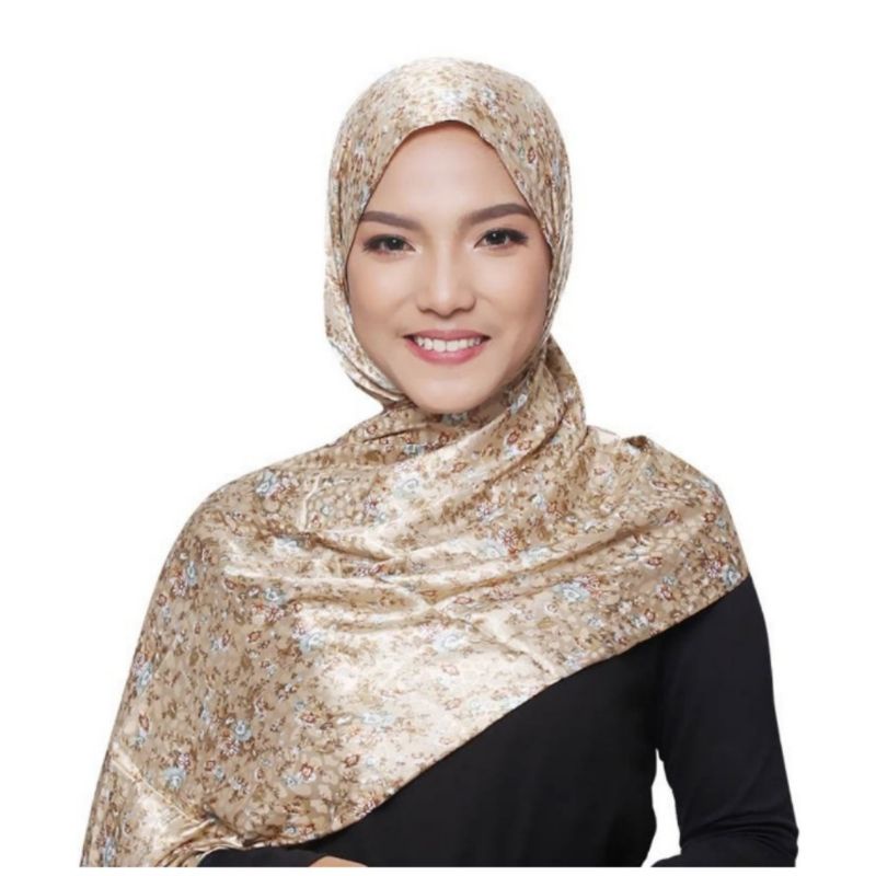 Pashmina Hijab Segiempat Super Soft Silk Motif Cantik Pasmina Panjang Satin Soft