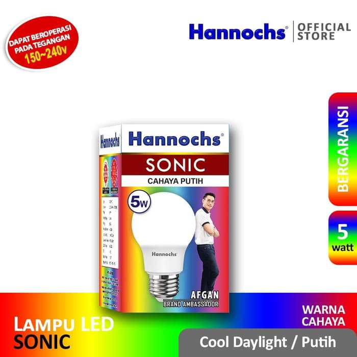 Hannochs SONIC LED Bulb 5 Watt - Bola Lampu Bohlam LED 5 Watt