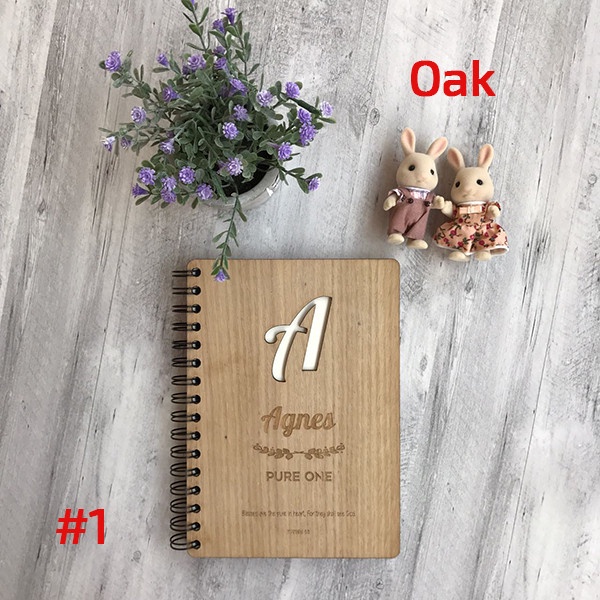 

[RESTOCK] Buku kayu nama A5 l Wooden notebook with name l Buku diary personal