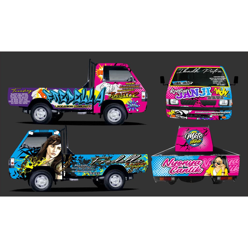 stiker l300 full body sudah laminasi