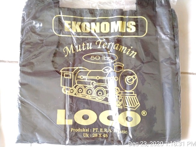 Kantong Plastik Kresek Hitam Loco 28x48cm