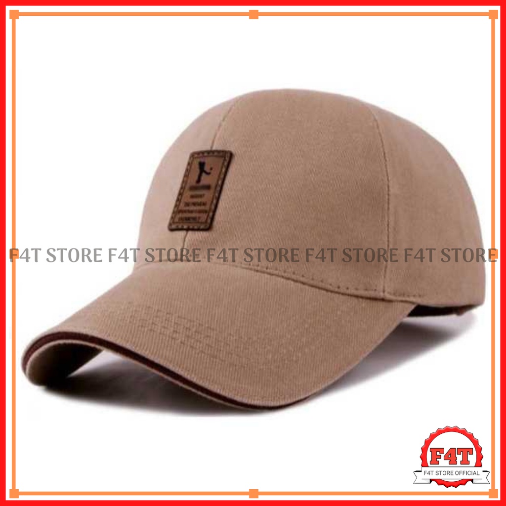 Topi Pria Original Branded Import 100% Terbaru Terlaris Baseball Polos Distro Import Coklat Tua