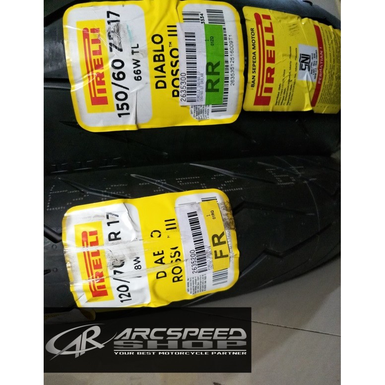 Ban Pirelli Diablo Rosso 3 120/70-17 & 150/60-17