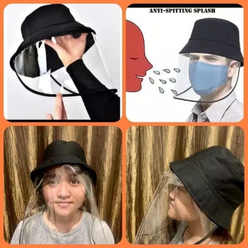 Topi Masker Face Shield Pelindung Muka Import anak anak/dewasa