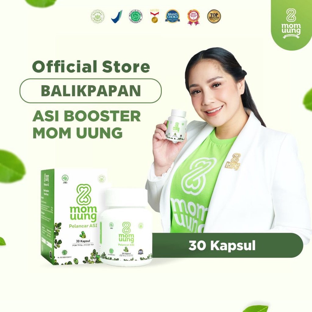 MOM UUNG ASI BOOSTER ALAMI HALAL NATURAL BPOM 30 KAPSUL / PELANCAR ASI MOMUUNG BALIKPAPAN