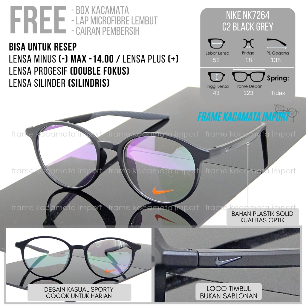 Kacamata Bulat Besar Frame Kacamata Minus