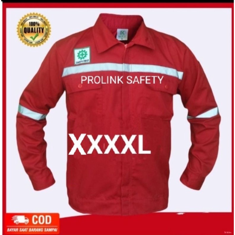 SERAGAM SAFETY 5XL SUPER JUMBO XXXXL MERAH