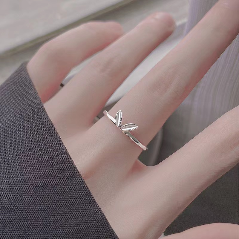 Cincin S925 Silver Hias Kristal Gaya Korea Untuk Wanita