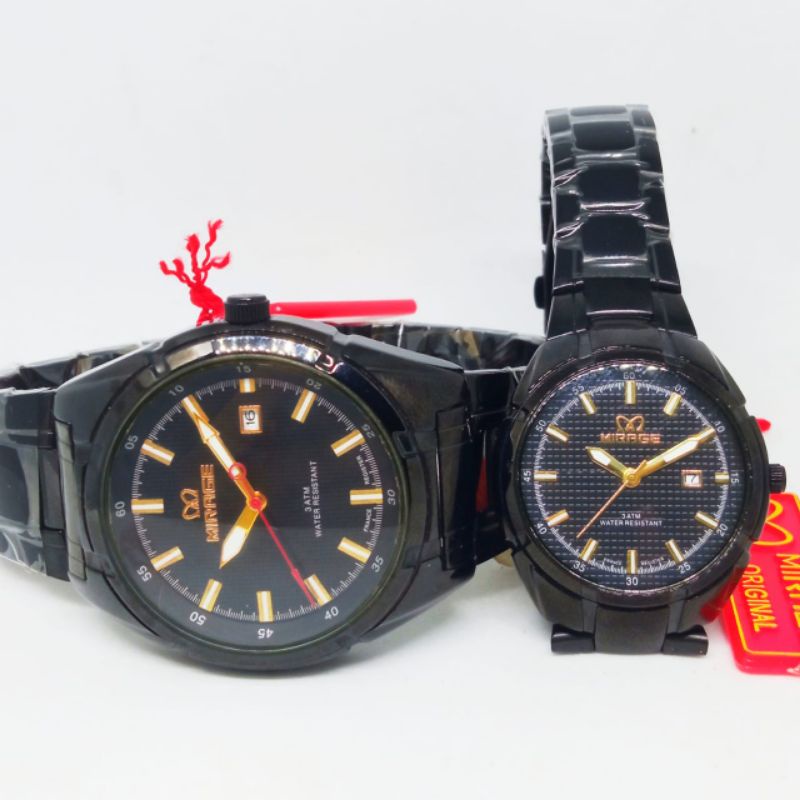 Jam Tangan Mirage couple Black