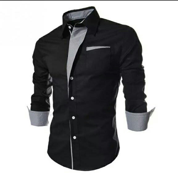 sf kemeja xky Hitam 555 68.000  matt katun stretch ld104 pj70 fit to L.kantong asli