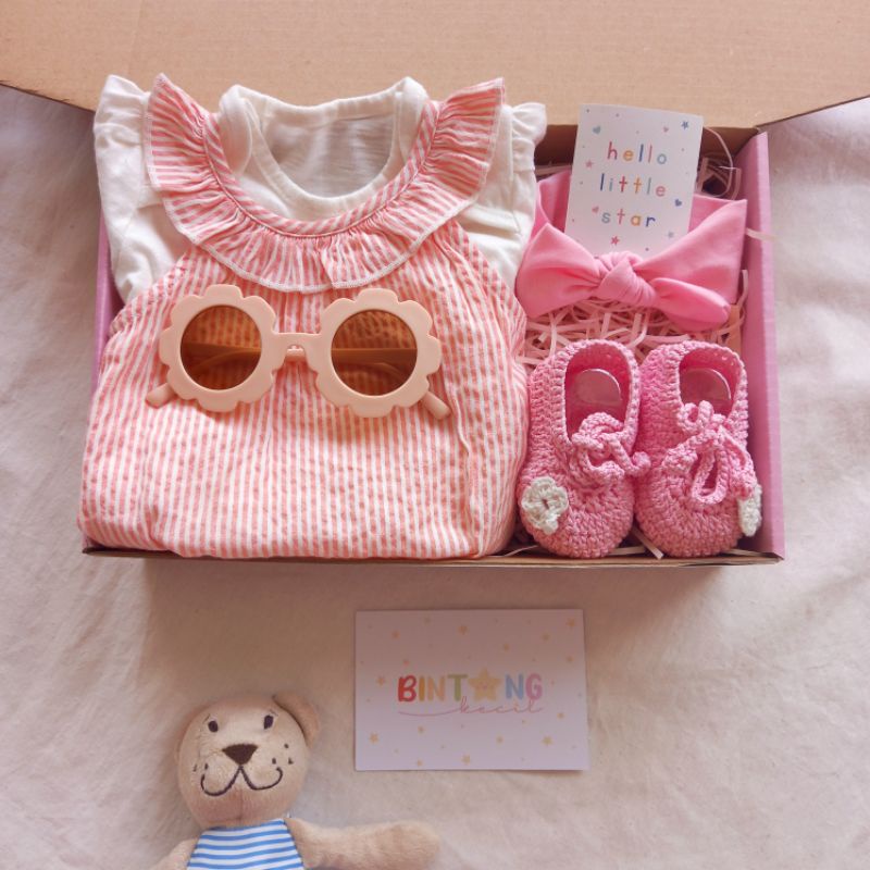NEW |MOTHERCARE GIRL |HAMPERS MOTHERCARE| HAMPERS BABY |BABY HAMPERS |HAMPERS BAYI| KADO LAHIRAN| BABY GIFT-Romper pink 3-6m