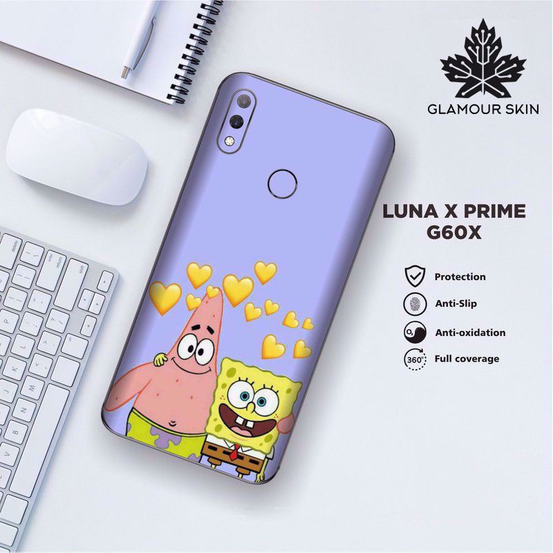 *(Dapat2PCS)* LUNA X PRIME G60X Garskin Case/Stiker Protector Motif SPONGEBOB