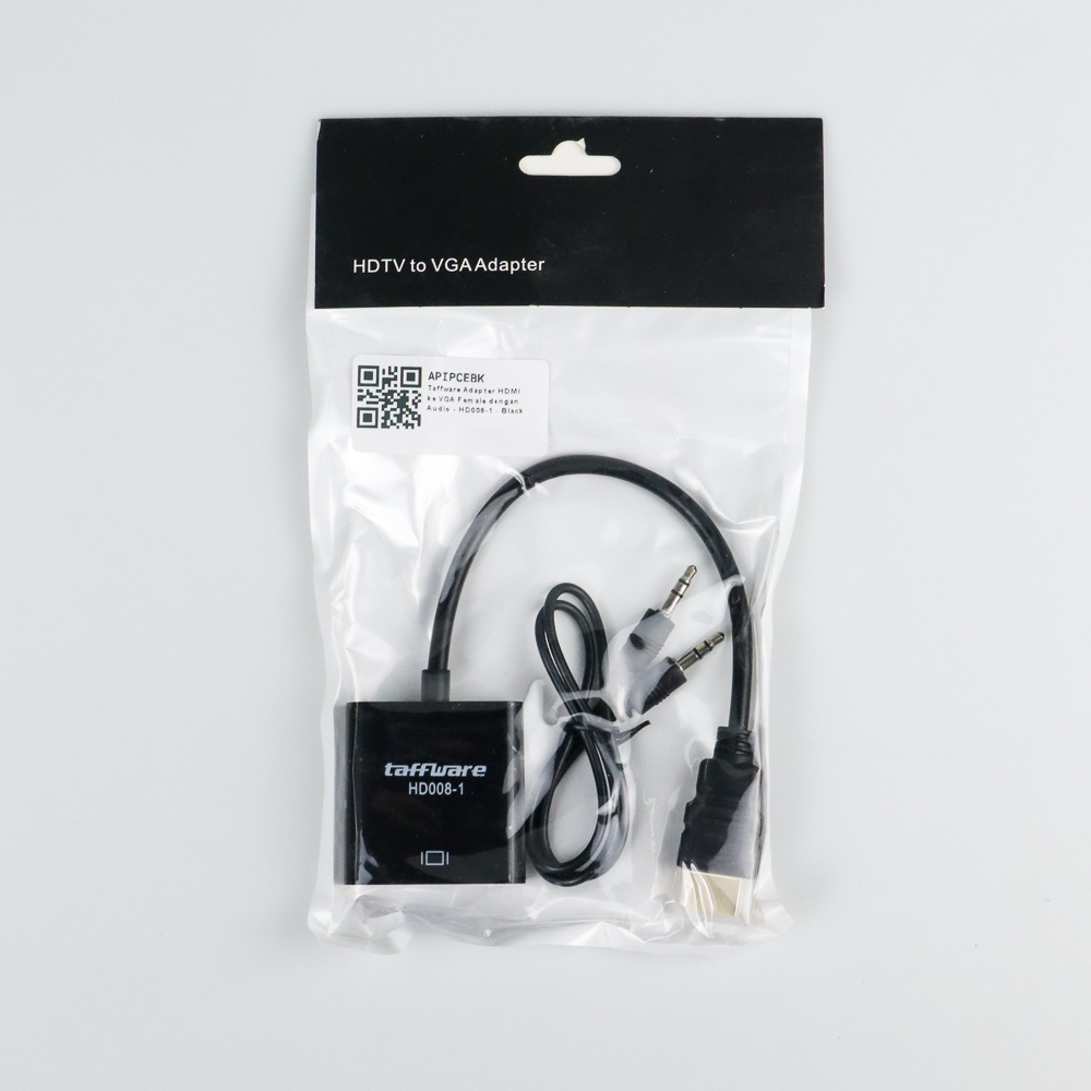 Taffware Adapter HDMI ke VGA Female dengan Audio - HD008-1 - Black