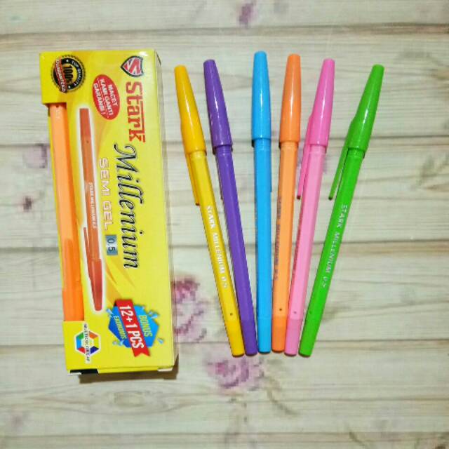 

Pulpen Semi Gel 0.5 Stark Millenium @ 12 pcs + 1 / 1 pack