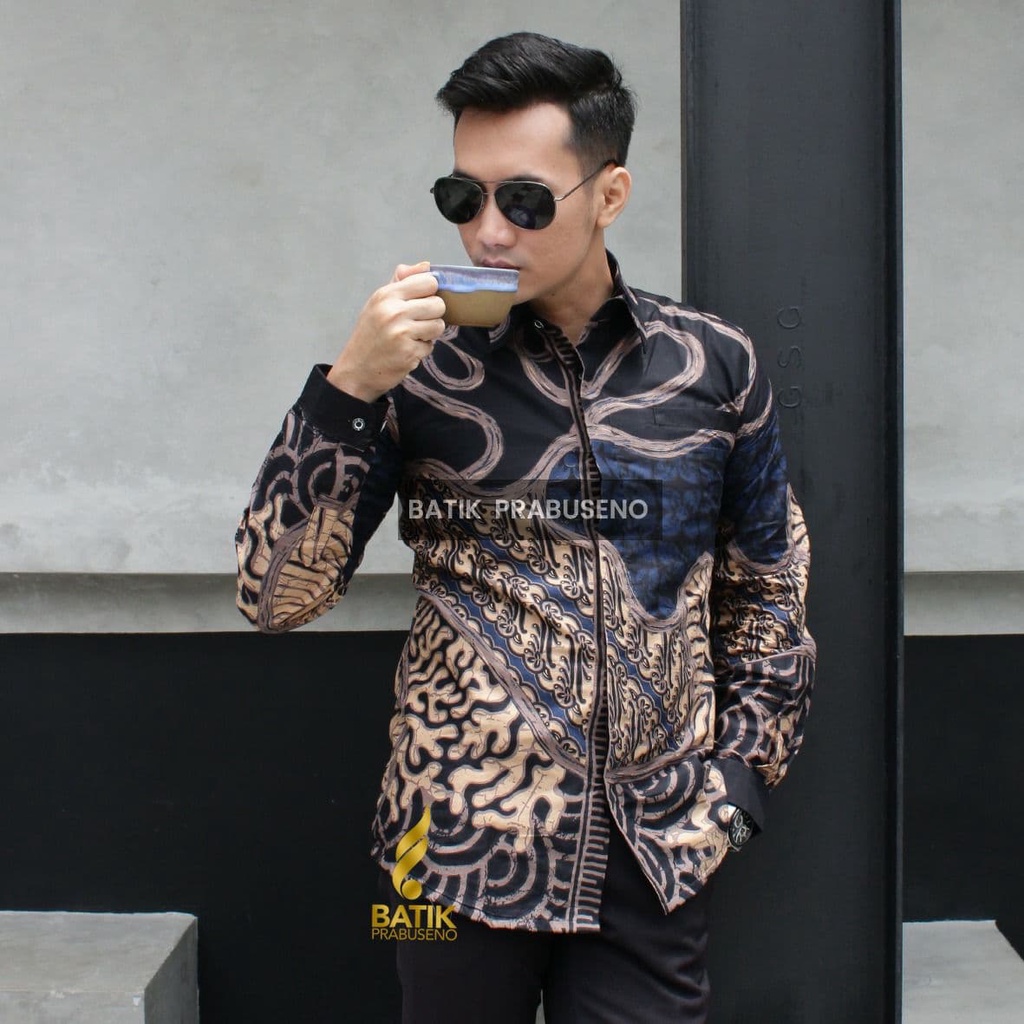 Jual DRUPADI Batik Pria Original Terbaru Prabuseno Slimfit Lengan ...