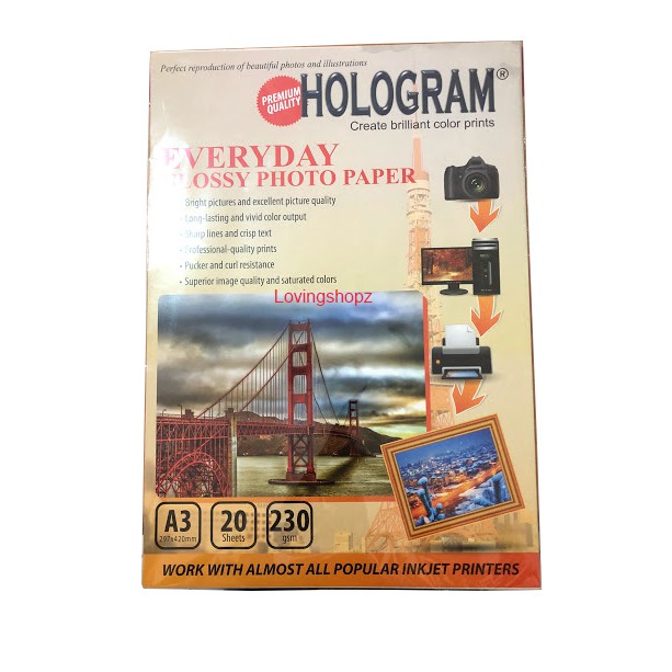 Kertas Foto Glossy ukuran A3