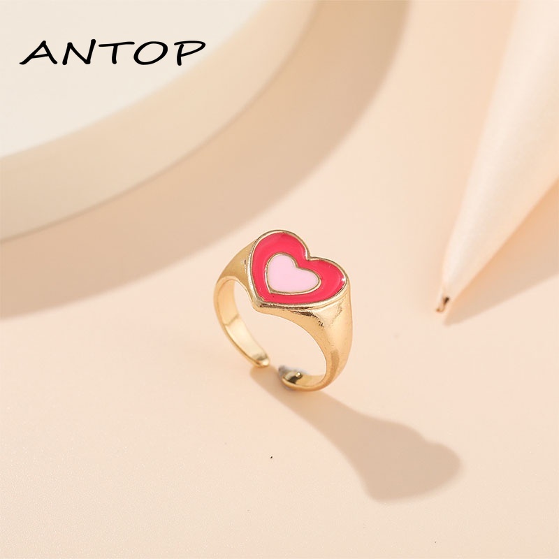 Retro Lilin Bunga Cincin Kepribadian Lucu Cincin Fashion Wanita Sederhana Perhiasan Aksesoris ANTOP