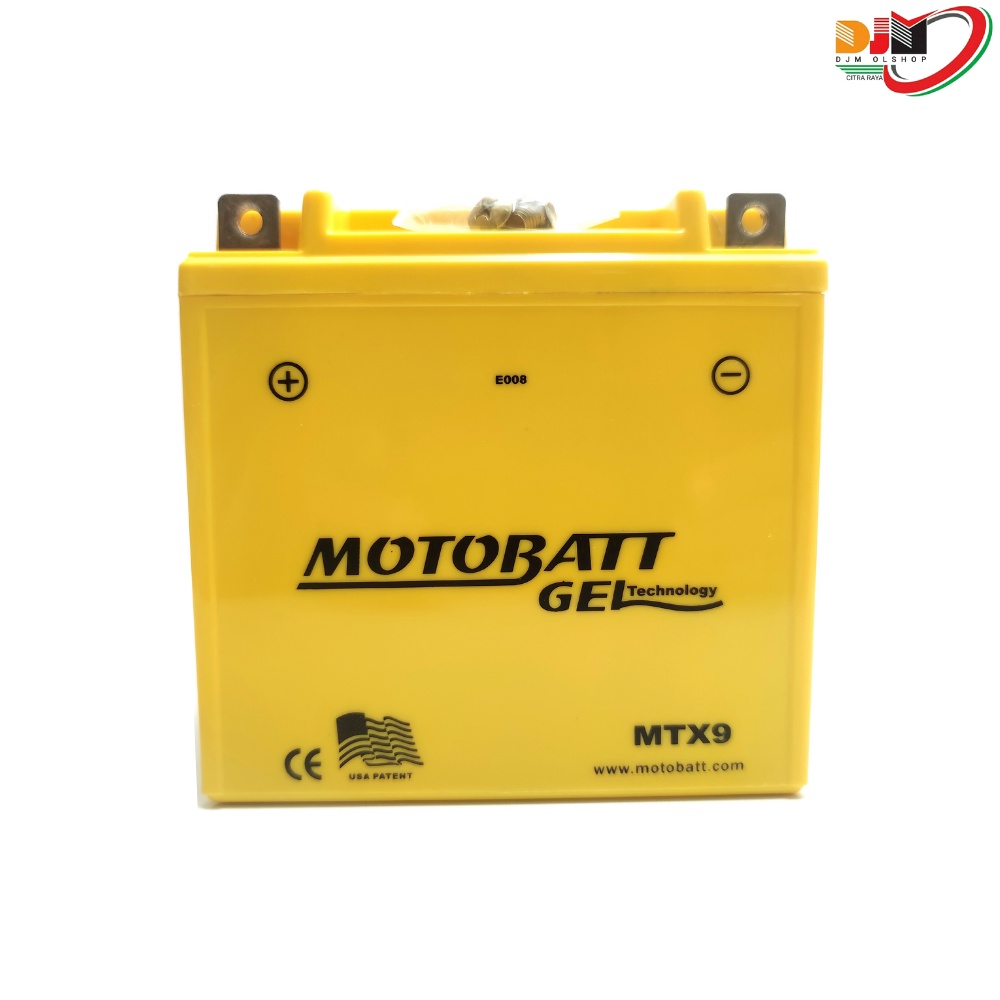 Motobatt Aki Gel MTX9 12V 9Ah Motor Bajaj Pulsar 180 200 220, Suzuki Thunder 125, TVS Apache