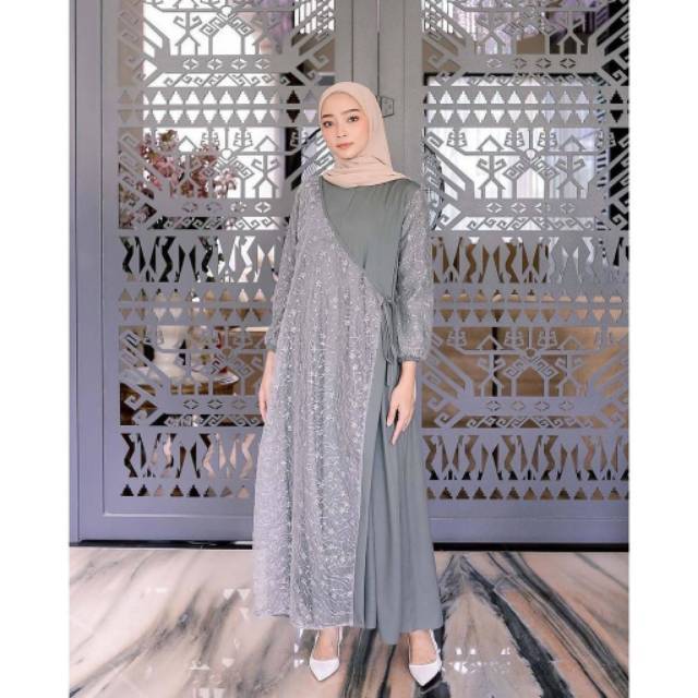 Baju Gamis Muslim Syari Terbaru 2022 2023 Model Baju Pesta Wanita kondangan Kekinian gaun remaja