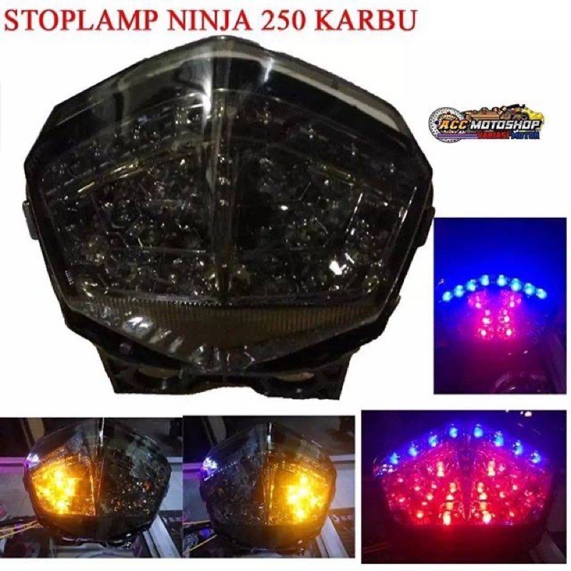 Lampu stop ninja karbu led ninjar nija rr ninja 250 karbu