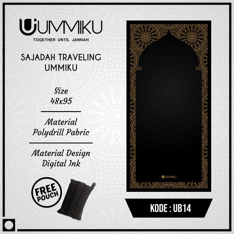 Sajadah Travel Anak UMMIKU / Sajadah Lipat Motif Anak Anak / Sajadah Travelling-New Basic 14