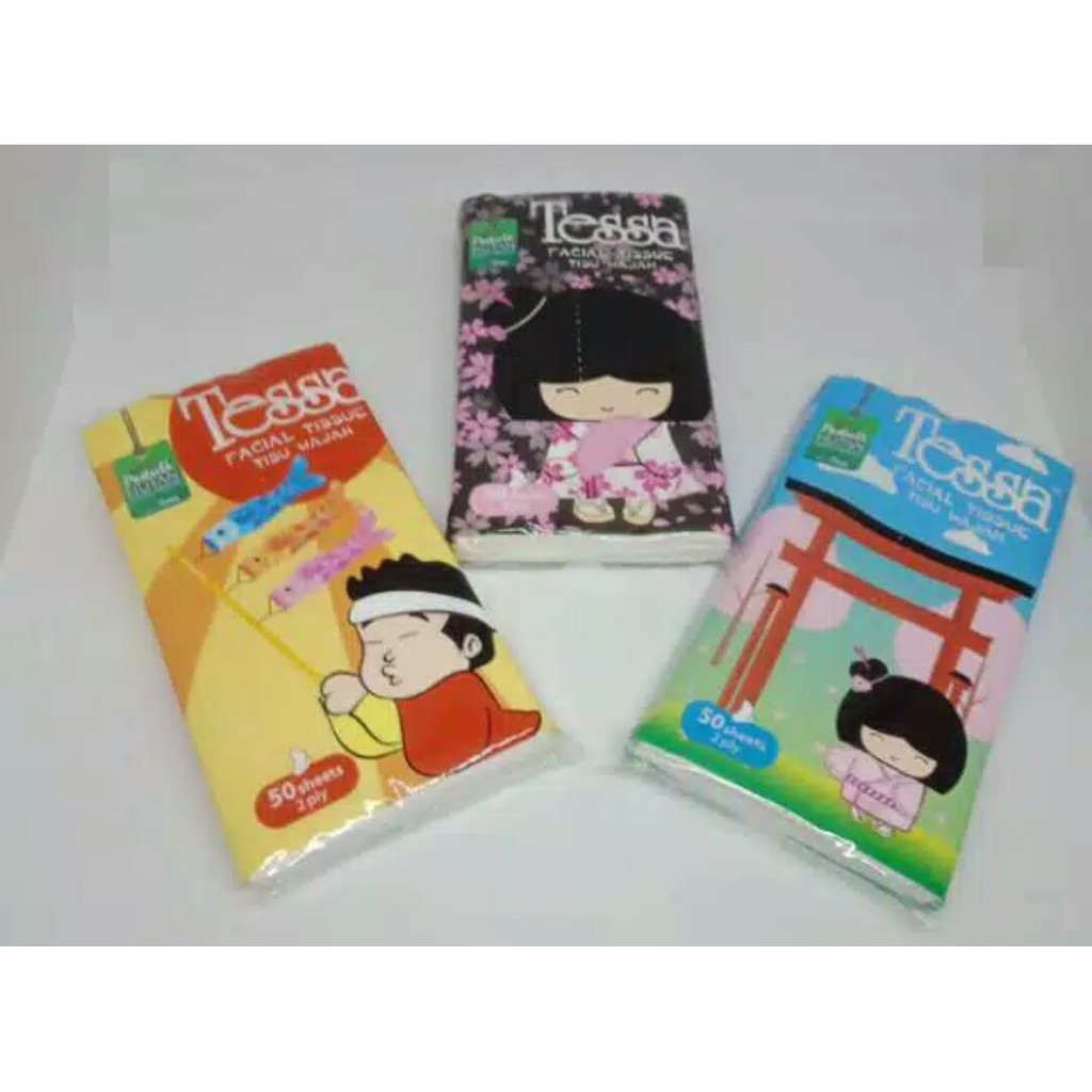 TISU TRAVEL TESSA 50 SHEET/ TISU WAJAH LEMBUT. TERMURAH ORIGINAL