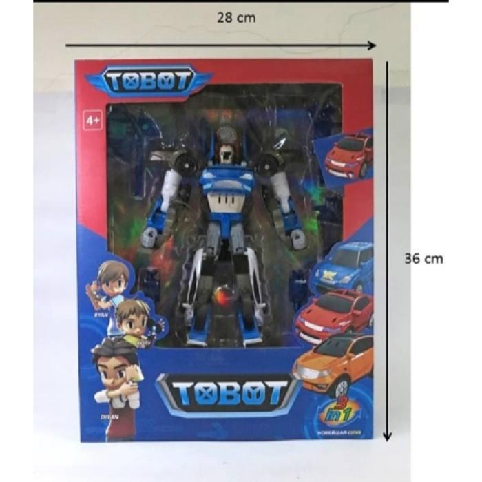 Omocha | Robot Tobot Tritan Champion Biru Transformer Ukuran Besar 26 Cm Kekinian Terlaris