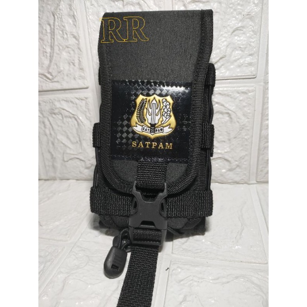 Tempat Hp Pinggang Tactical Logo Satpam Security