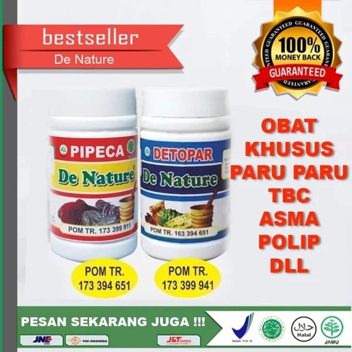 

Obat Batuk Menahun Tbc ASMA Herbal AMPUH Kapsul Detopar Pipeca De Nature ASLI