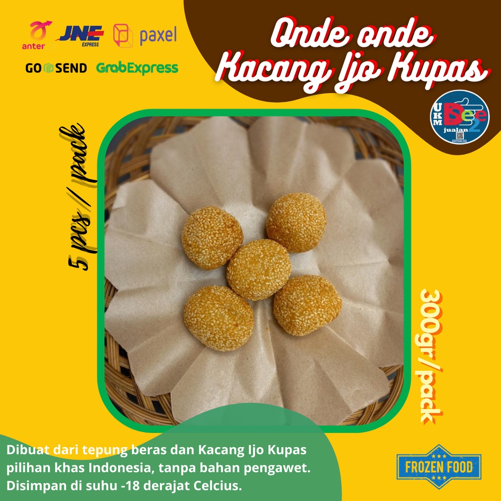 

ONDE ONDE KACANG HIJAU KUPAS isi 5 PCS