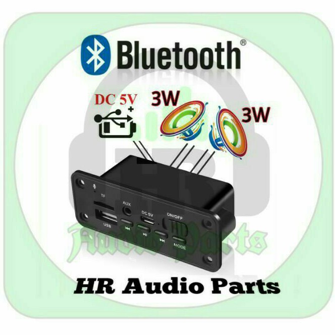 Kit Modul Mp3 Bluetooth v 5.0 Plus Amplifier 2x3W Stereo 2*3W Mini