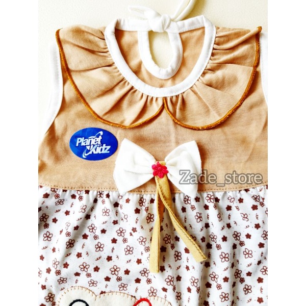 Dress bayi FREE BANDO Planet kidz 0-12 bulan baju bayi newborn tanpa lengan baju anak perempuan rok bayi daster anak gaun pesta bear ootd bayi lengan kutung