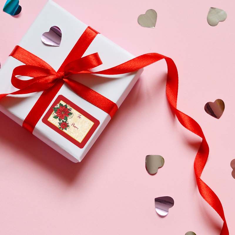 250pcs Stiker Tag Desain Natal Untuk Dekorasi Undangan Pernikahan