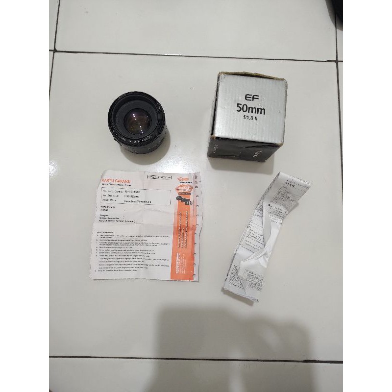 Lensa Canon EF 50mm F1.8 II Ex Resmi Canon Datascrip second Like New