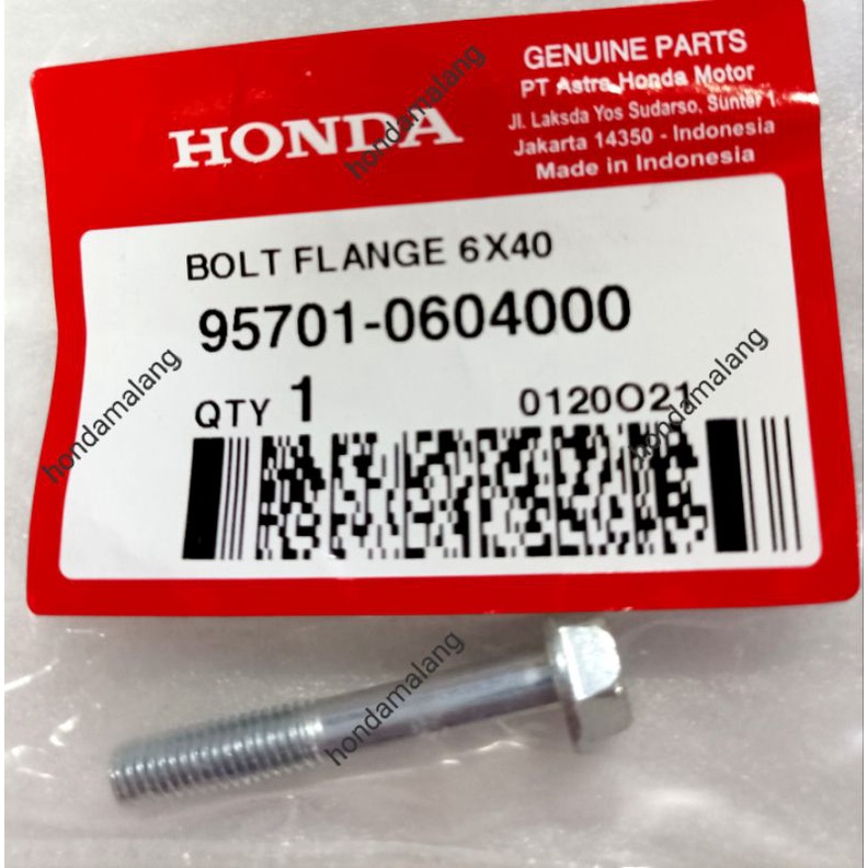 Baut Bolt Flange 6x40 Ori Honda 957010604000