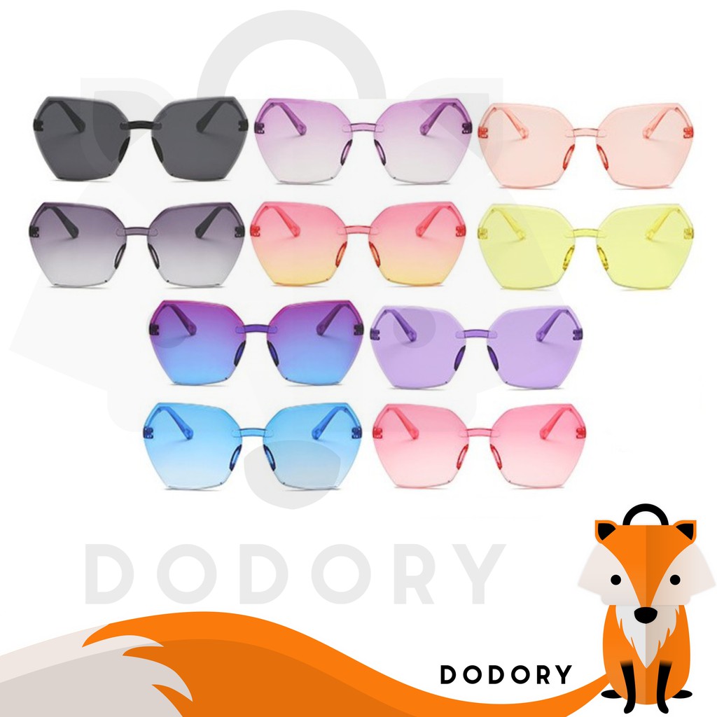 DODORY K601 Kacamata Gradien Wanita Kacamata Pantai Warna Warni Sunglasses Fashion