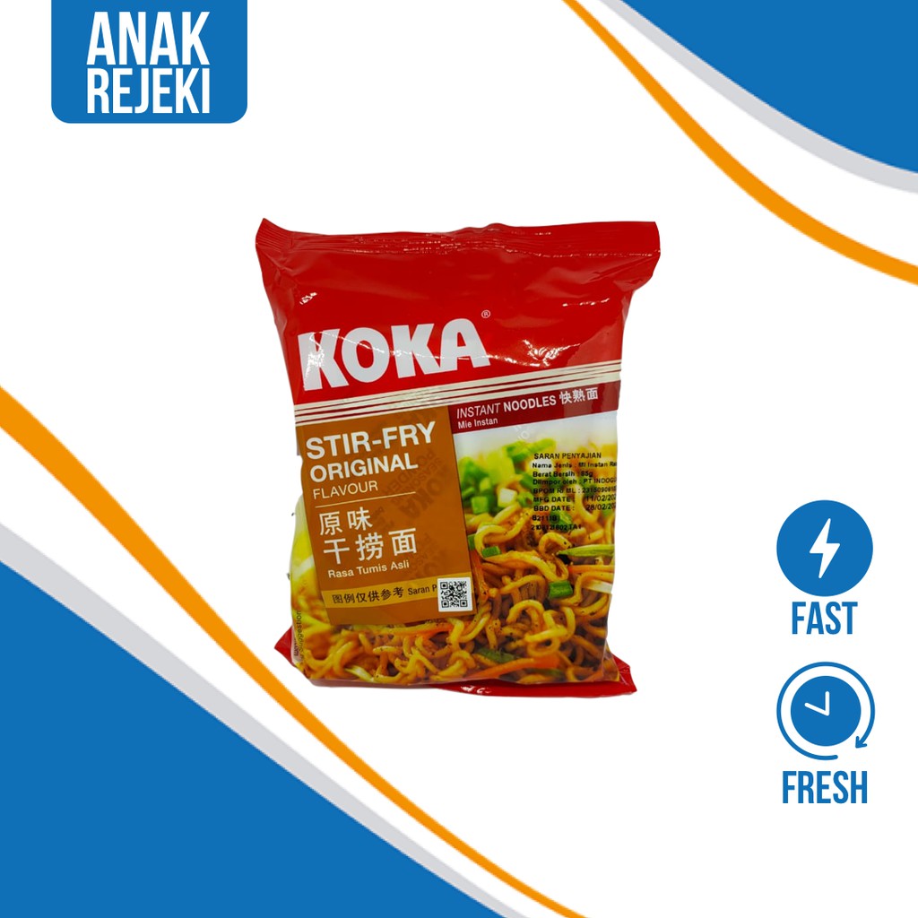 

KOKA Stir Fry Original Instant Noodle 85gr -Rasa Tumis Asli Mie Instan