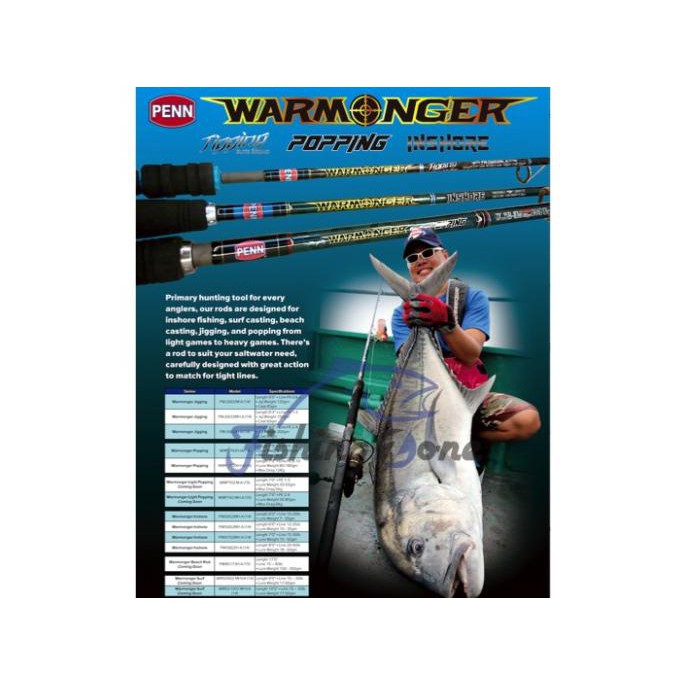 Penn Warmonger Popping Rod Wmp 792H - Pe 3-6 (237Cm)