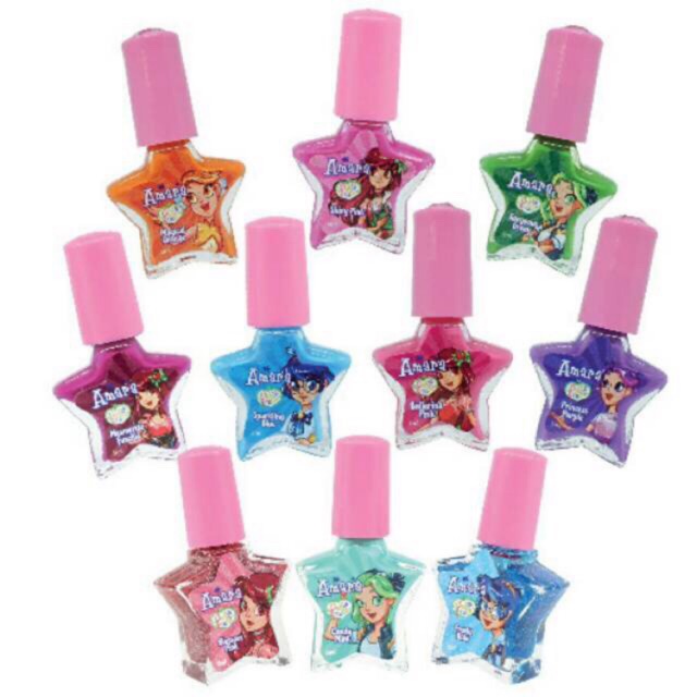Amara Nail Polish Kutek Anak (Kemasan Baru) Amara Kid Amara Kids Makeup Anak Amara Make Up Anak
