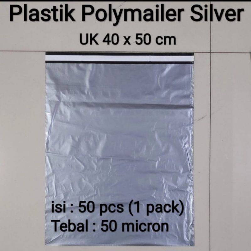 

POLYMAILER - POLMER SILVER UK 40X50,PLASTIK POLYMAILER