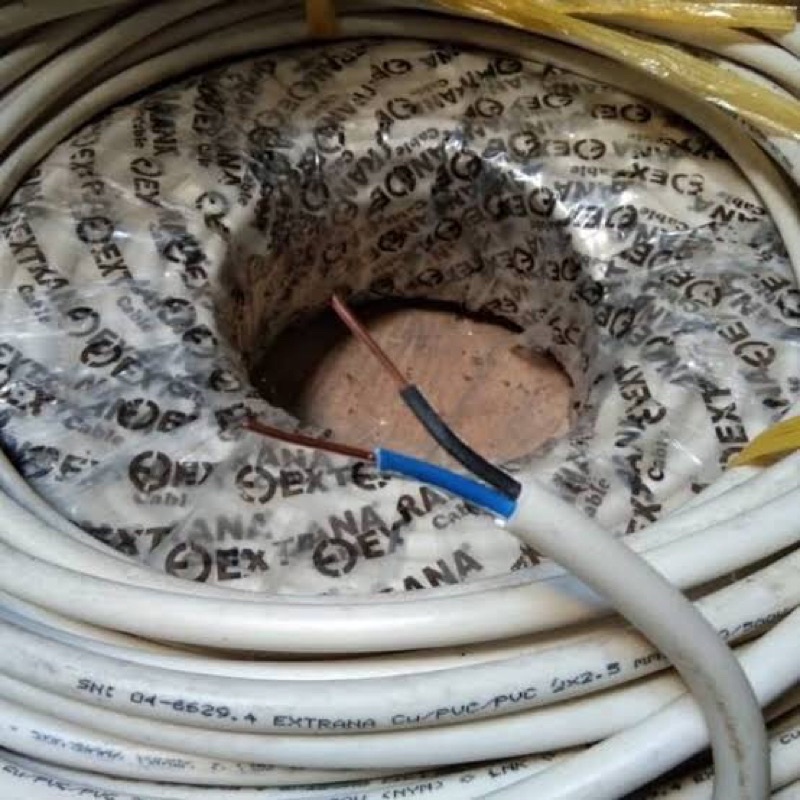 Kabel NYM Extrana 2 x 2.5mm Per 1 Meter Kualitas SNI