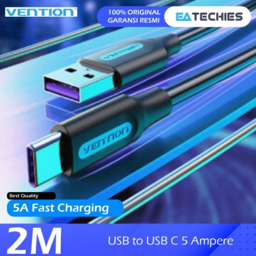 [2M] Vention Kabel USB to USB Type C Fast Charging 5A - Tipe COR