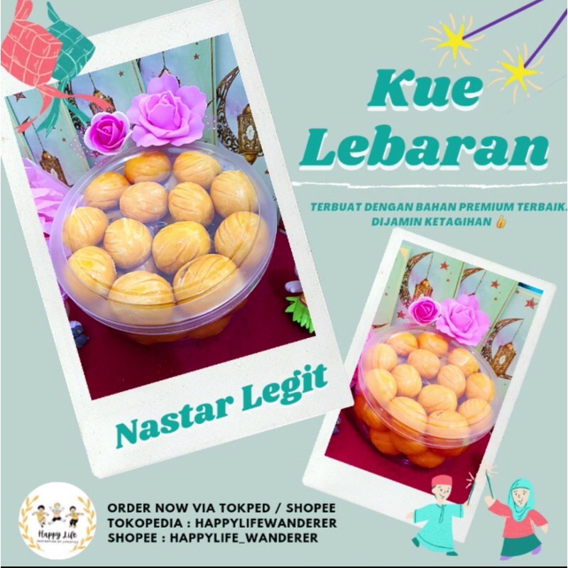 

Kue Lebaran Nastar Legit toples 500gr + Bubble wrap