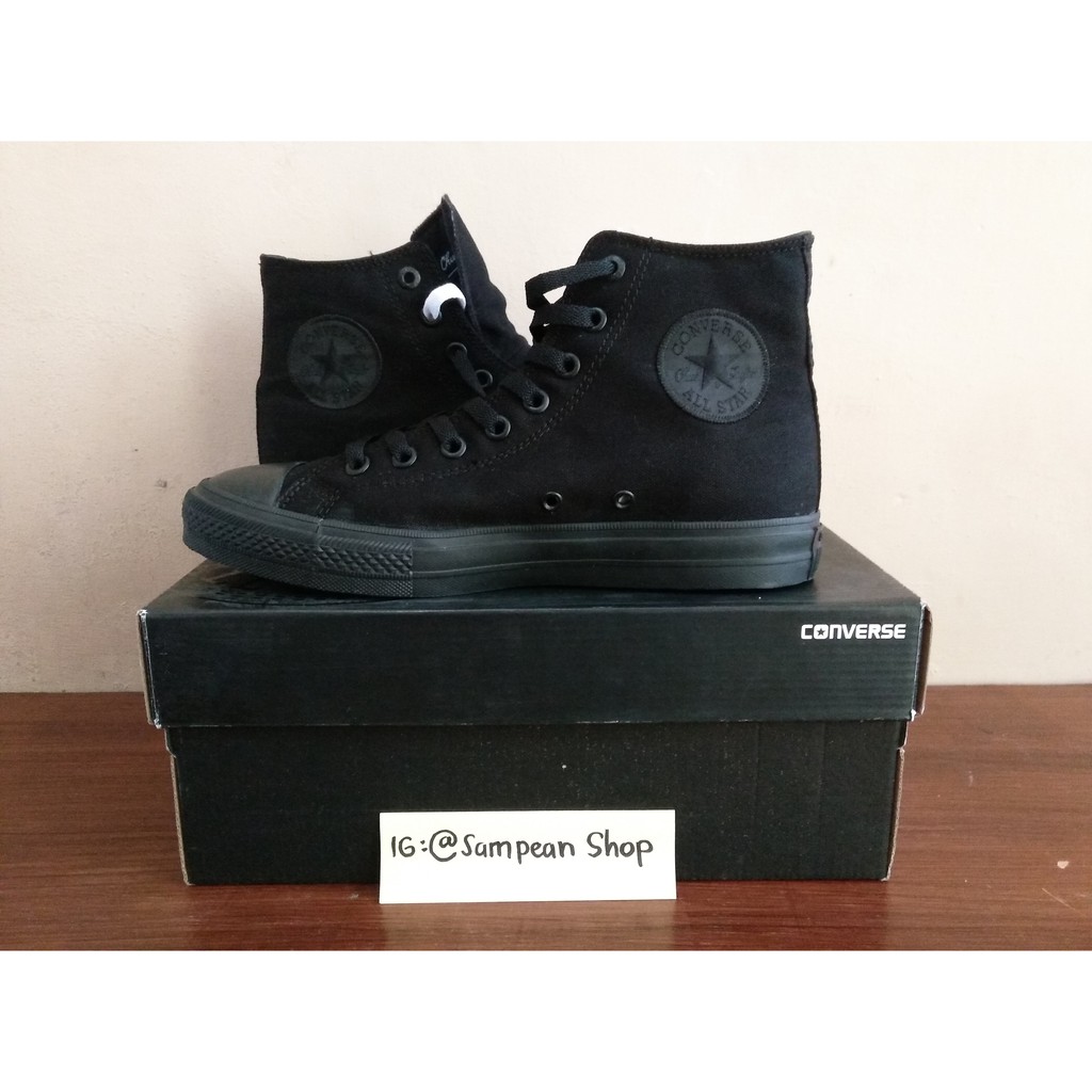 Sepatu Converse All Star CT 2 Chuck Taylor 2 High Full Black Original  Premium Import | Shopee Indonesia