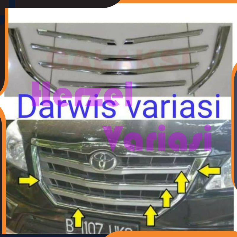 List grill depan grand innova 7pcs list grill innova  2014-2015