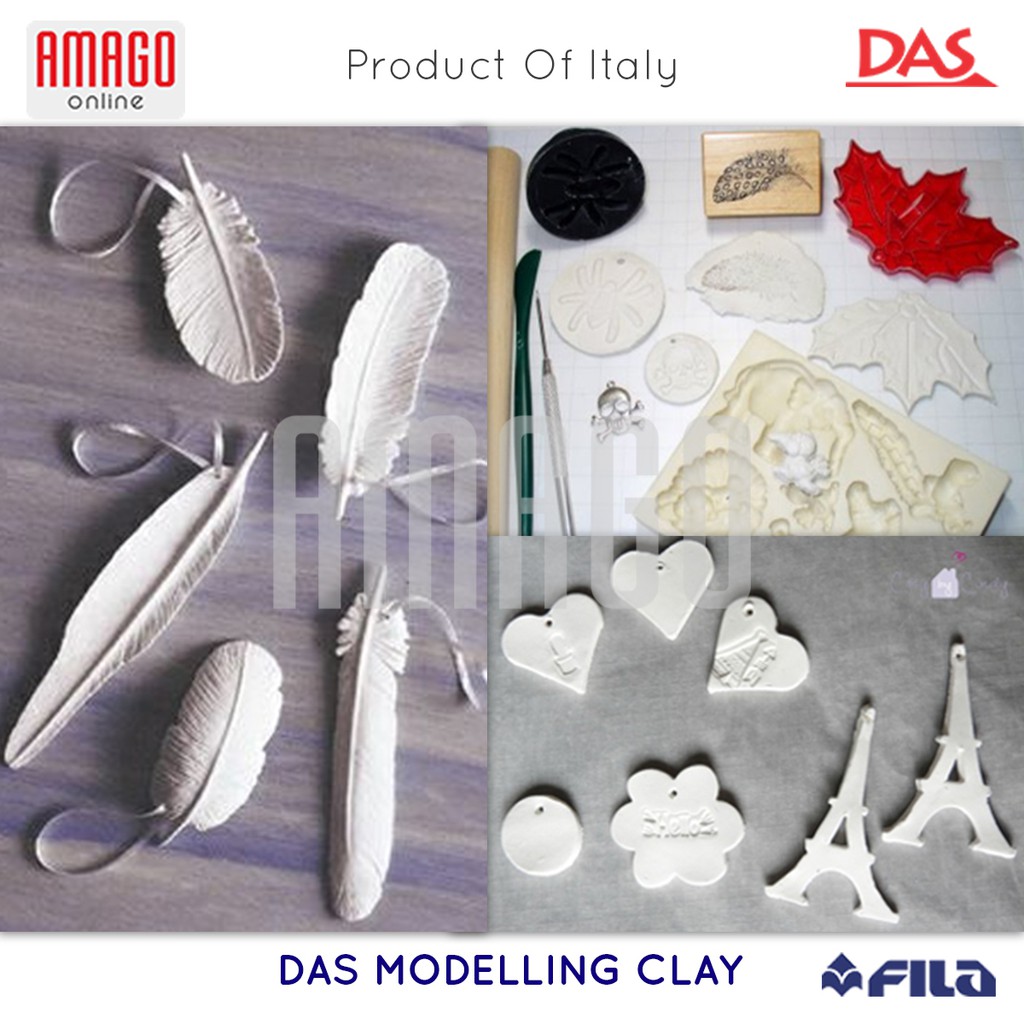 DAS MODELLING CLAY - TANAH LIAT - AIR HARDENING - WARNA PUTIH WHITE - UKURAN 500 GR - 387000 (READY)