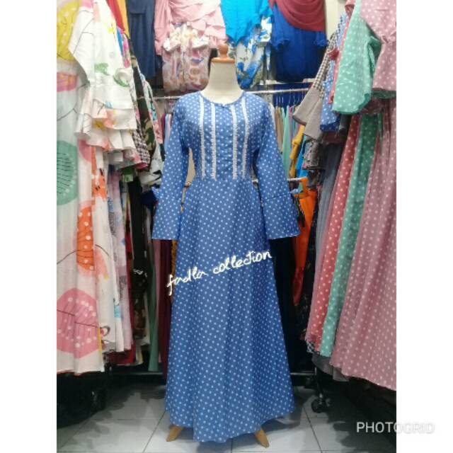 Gamis polkadot katun