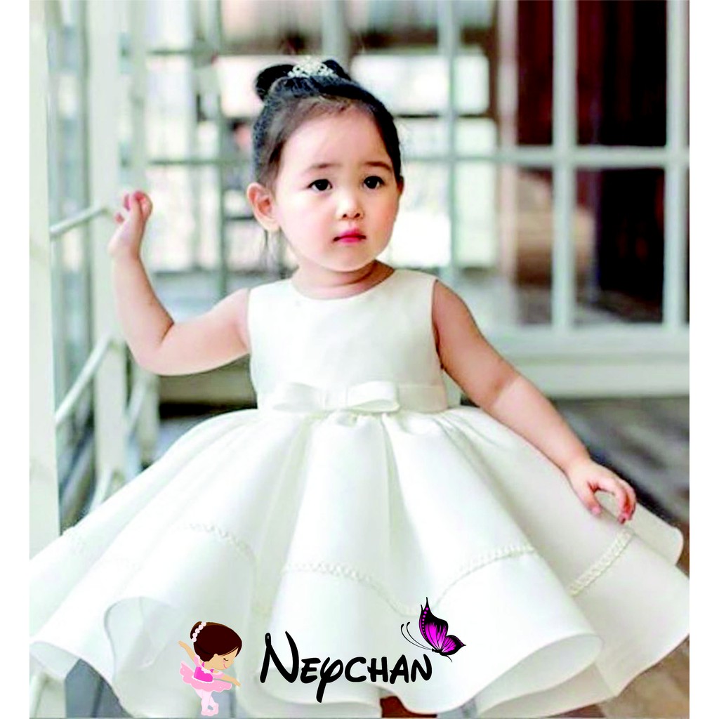 Gaun anak baju baptis aqiqah ulang tahun Dress flow by neychan