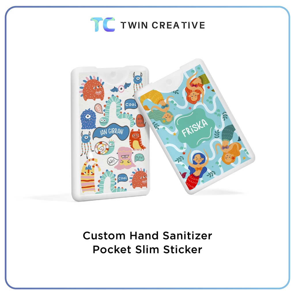 Hand Sanitizer Pocket Slim 20ml Custom Design Antiseptik Spray - Handsanitizer Spray Kids Stiker